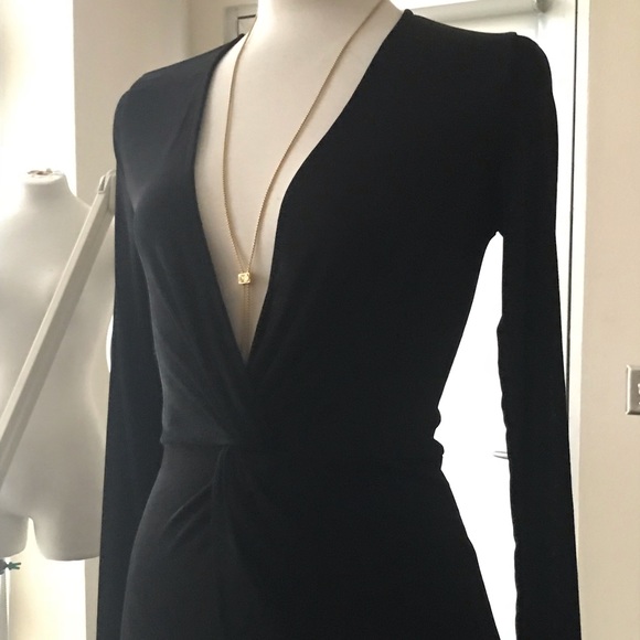 NWT 🤤Pant Jumpsuit Deep V Neck Plunge Black - Picture 3 of 7